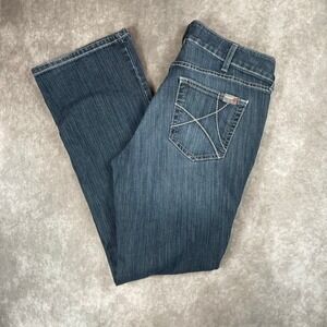 Ariat FR Womens Mid Rise Bootcut Jeans Dark Wash Flame Resistant 32R Workwear